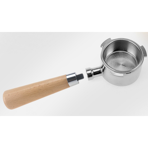 51mm wood handle with bottomless coffee portafilter